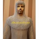 Butted Chain Mail Shirt and Coif Set in Aluminium