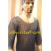 9mm Flat Riveted with Flat Solid Ring Chain Mail Shirt & Coif Set Small