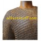 Two Aluminium Chain Mail Shirt Set Round Rivets with Flat Solid Rings 