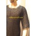 Chain Mail Round Riveted Shirt Black with Round Rivet Brass Rings Large Maille