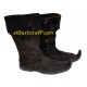 Medieval Rough Leather Pirate Boots Grayish Brown