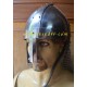 Lot of Spangen Helmet with Aventail Butted Chain Mail Coif and Arming Cap